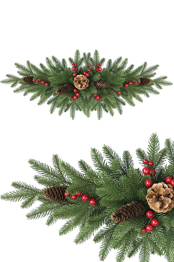 Сваг Holyday с шишками и ягодами 75см 60004/3-75-3